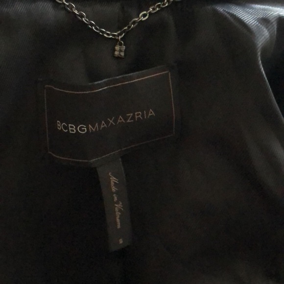 BCBGMAXAZRIA Black Fay Ruffled Moto Jacket - Picture 9 of 12